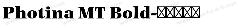Photina MT Bold字体转换